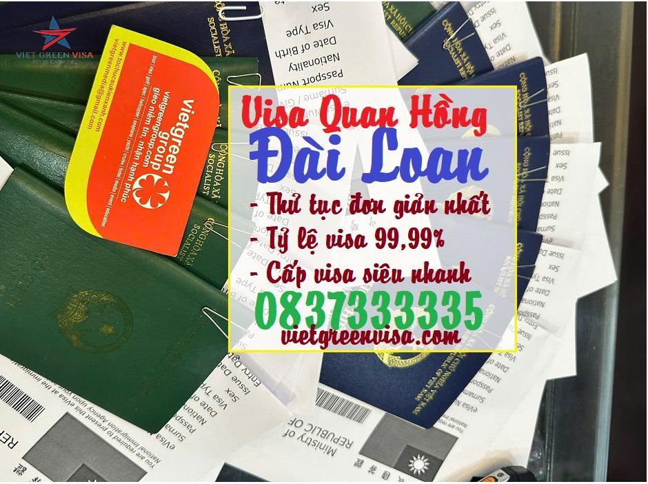 Visa Đài Loan, Visa Quan Hồng Đài Loan, Viet Green Visa