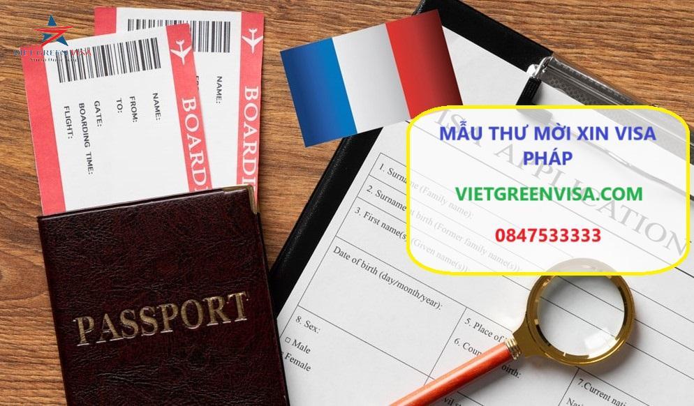 Hướng dẫn viết và mẫu thư mời xin visa Pháp