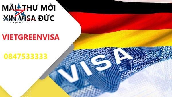 Mẫu thư mời xin visa Đức du lịch, thăm thân và công tác