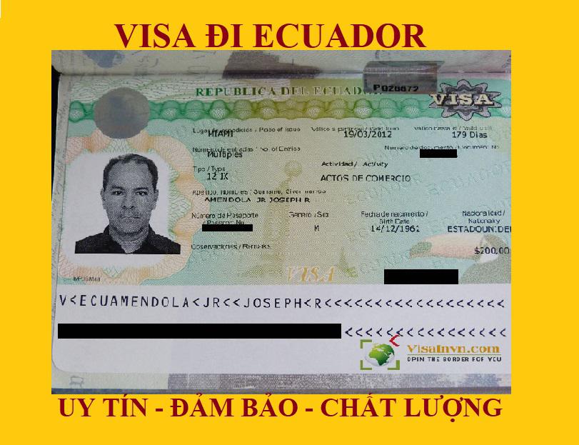 Xin Visa Ecuador thăm thân, nhanh gọn, giá rẻ