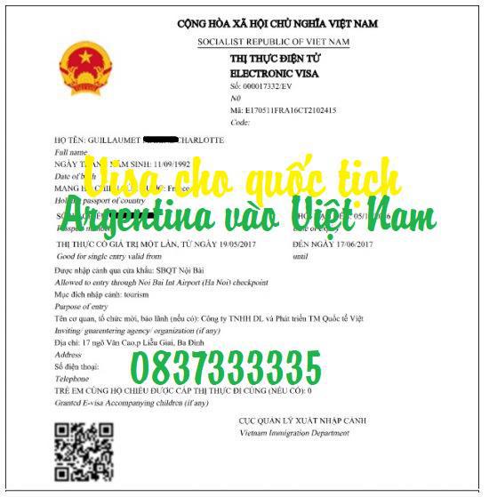 Xin visa điện tử Việt Nam cho người  Mexico
