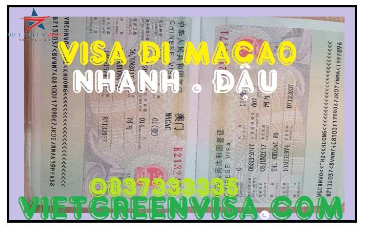 Dịch vụ xin visa Macao tại Thái Bình, xin visa Macau tại Thái Bình, xin Visa Macau, làm Visa Macao, Viet Green Visa, Du Lịch Xanh