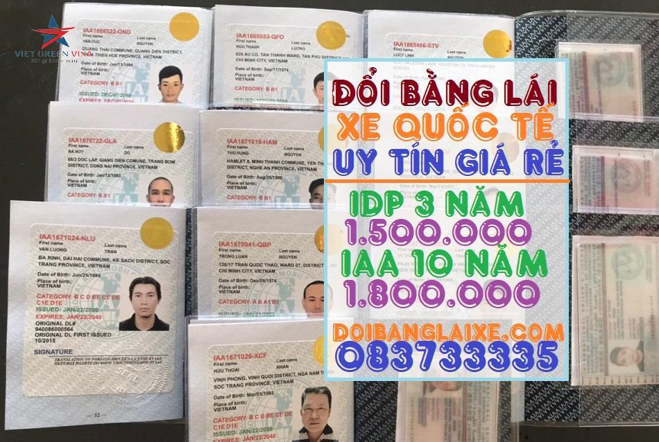 Đổi bằng lái xe quốc tế tại Bắc Kạn, Viet Green Visa, bằng lái xe quốc tế IDP, bằng lái xe quốc tế IAA