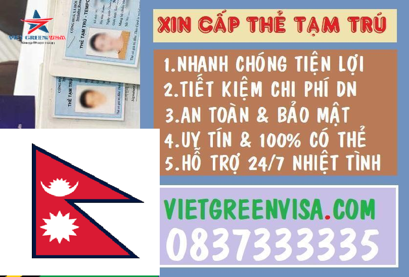 Làm thẻ tạm trú cho người Nepal tại Việt Nam