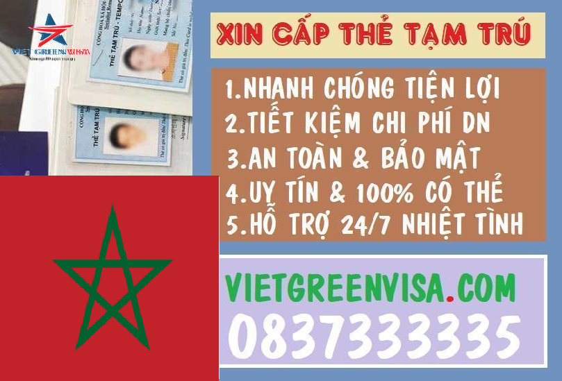 Làm thẻ tạm trú cho người Marocco tại Việt Nam