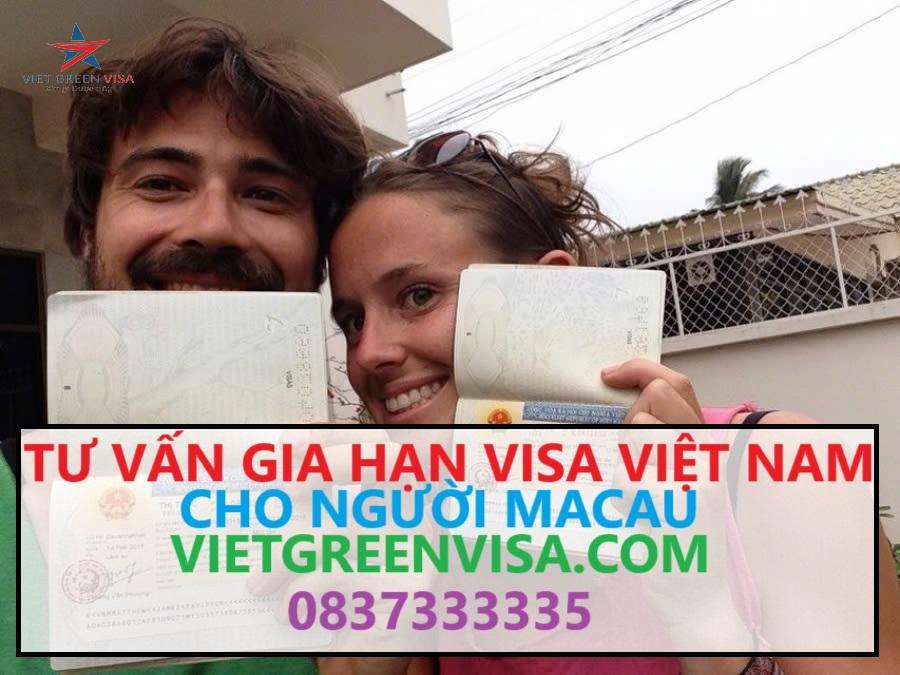 Gia hạn visa Việt Nam cho người Ma Cau