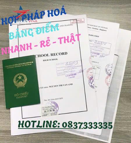 Hợp pháp hóa lãnh sự bảng điểm