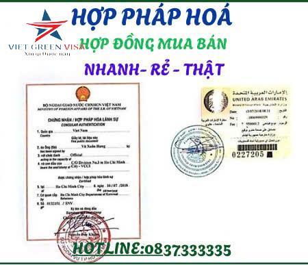 Hợp pháp hóa lãnh sự hợp đồng mua bán uy tín