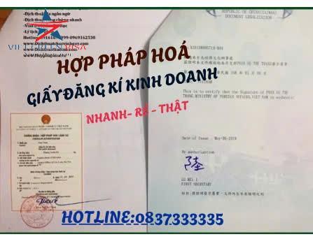 Hợp pháp hóa lãnh sự giấy đăng ký kinh doanh