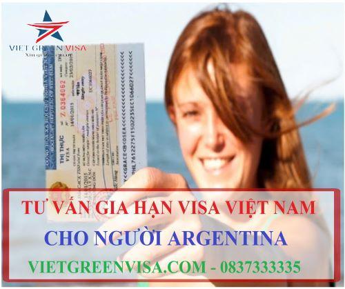 Gia hạn visa Việt Nam cho người Argentina