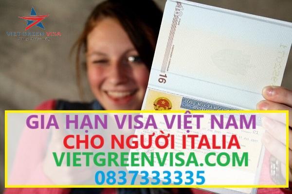 Gia hạn visa Việt Nam cho người Italia