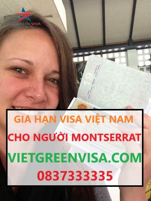 Gia hạn visa Việt Nam cho người Montserrat