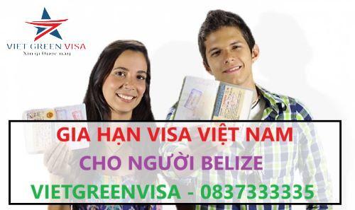 Gia hạn visa Việt Nam cho người Belize