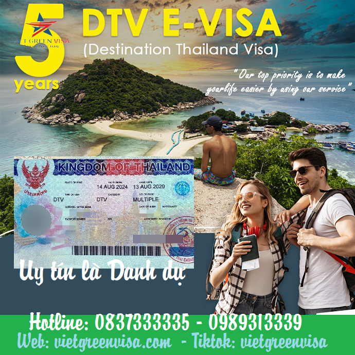 Dịch vụ xin visa DTV Thái Lan 5 năm trọn gói bao đậu