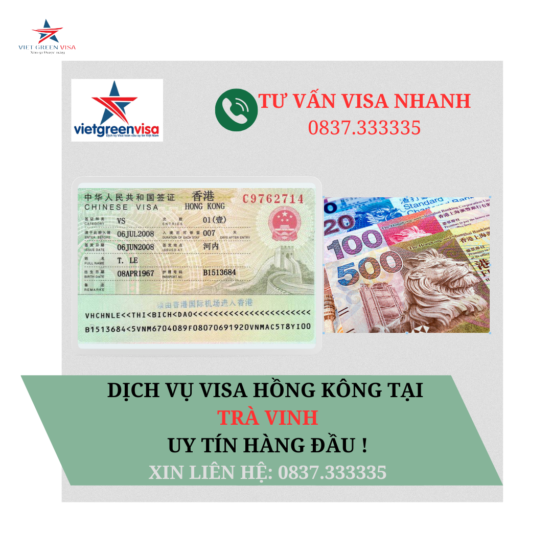 Dịch vụ làm visa Hong Kong tại Trà Vinh uy tín hàng đầu