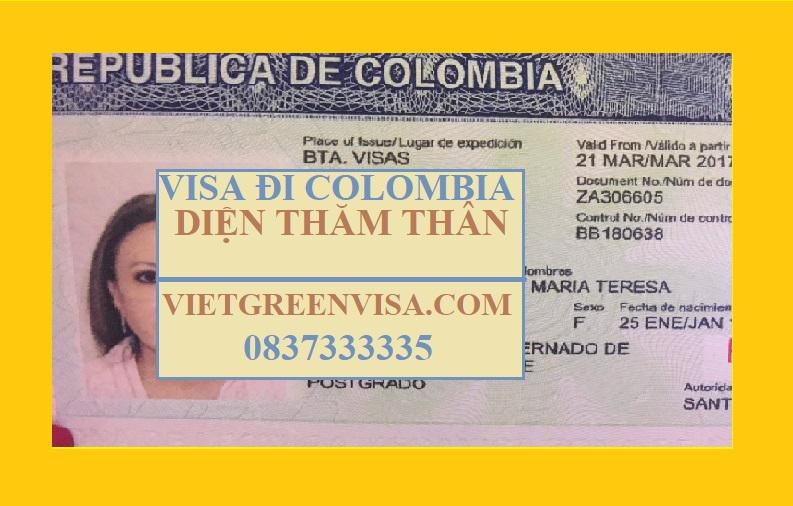 Xin Visa Colombia thăm thân, nhanh gọn, giá rẻ