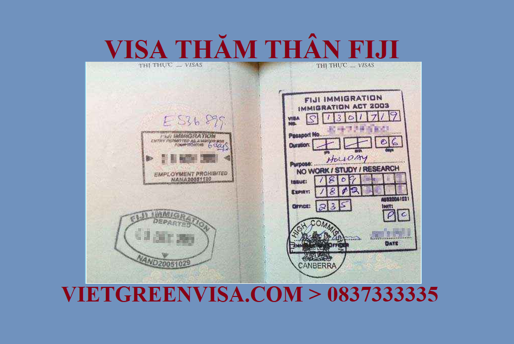 Xin Visa Fiji thăm thân chất lượng, giá rẻ