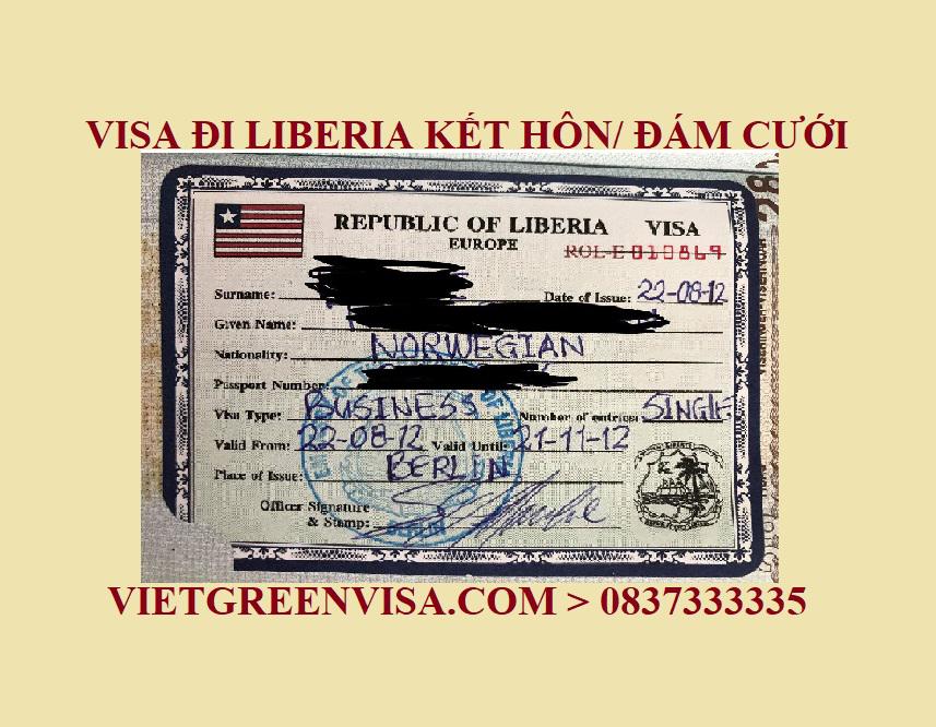 Dịch vụ xin Visa sang Liberia tổ chức đám cưới, kết hôn