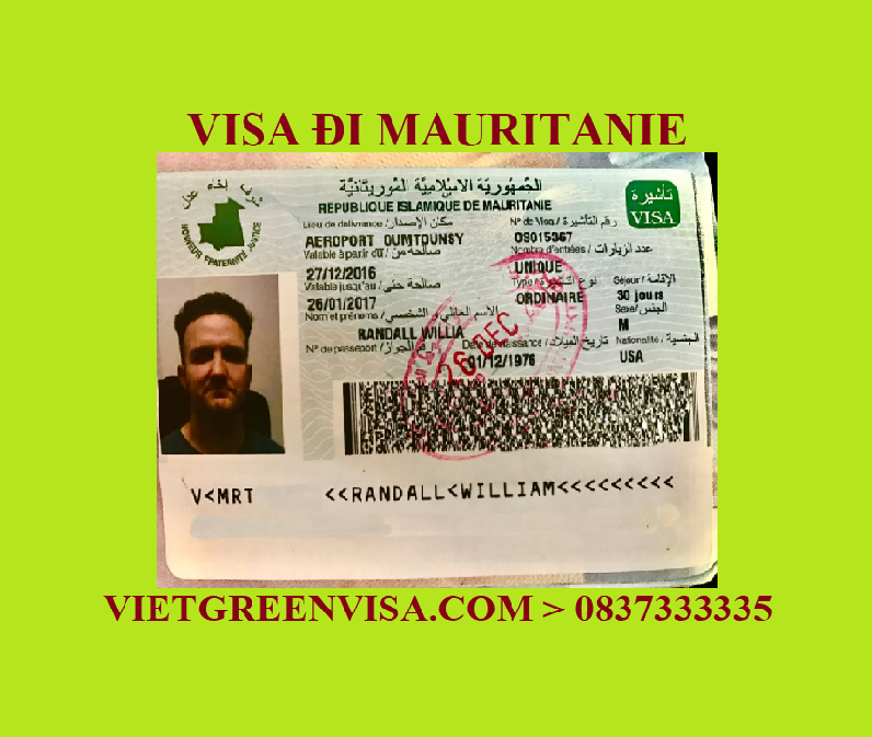Xin Visa Mauritanie trọn gói tại Hà Nội, Hồ Chí Minh