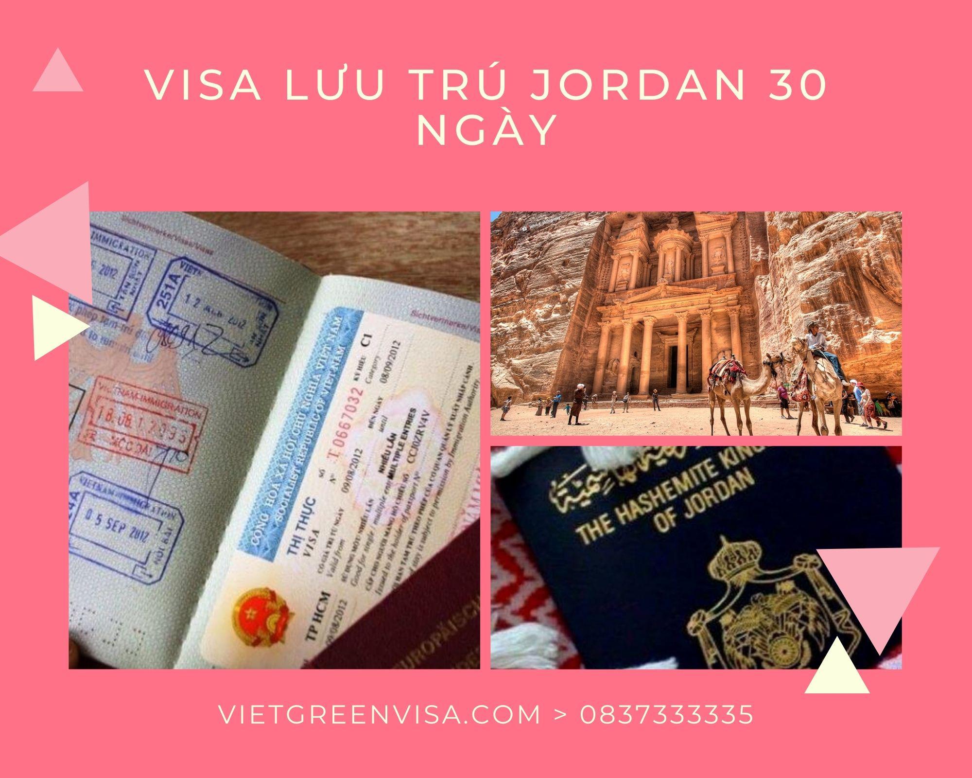 Dịch  vụ visa Jordan lưu trú 30 ngày tại Hà Nội, Hồ Chí Minh