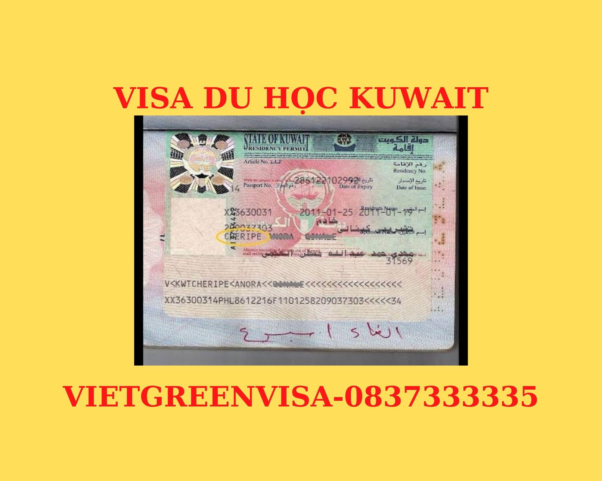 Dịch vụ làm visa du học Kuwait, Visa Kuwait học đại học