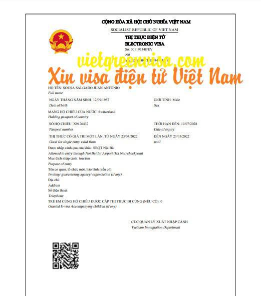 Dịch vụ visa điện tử Việt Nam cho người  Bồ Đào Nha (Portugal)