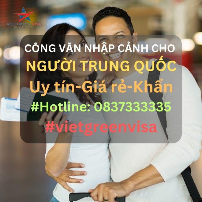 Xin công văn nhập cảnh Việt Nam cho người Trung Quốc