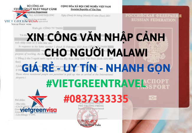 Dịch vụ xin công văn nhập cảnh Việt Nam cho người Malawi