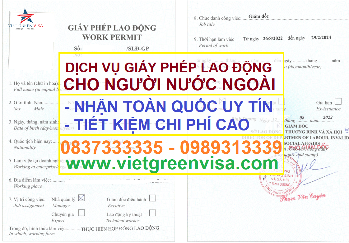 Dịch vụ làm giấy phép lao động tại Khánh Hoà, giấy phép lao động tại Khánh Hoà, xin giấy phép lao động tại Khánh Hoà, làm giấy phép lao động tại Khánh Hoà