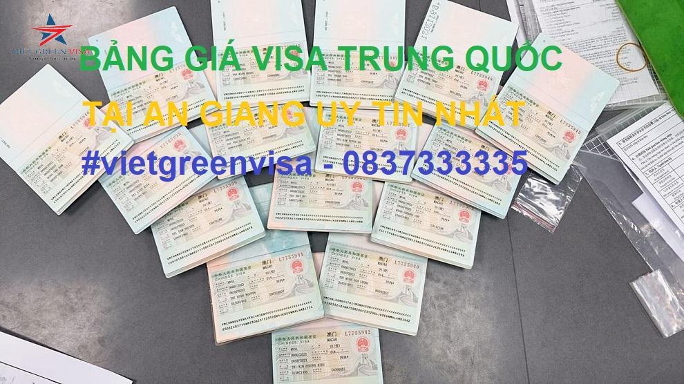 Dịch vụ xin visa Trung Quốc tại An Giang giá rẻ nhất