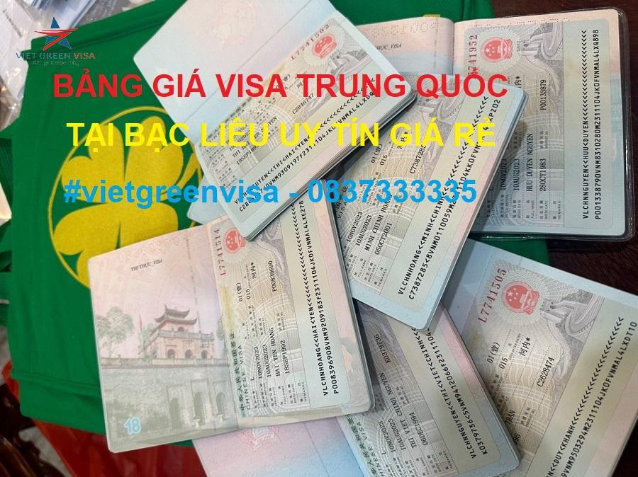 Dịch vụ xin visa Trung Quốc tại Bạc Liêu uy tín giá rẻ