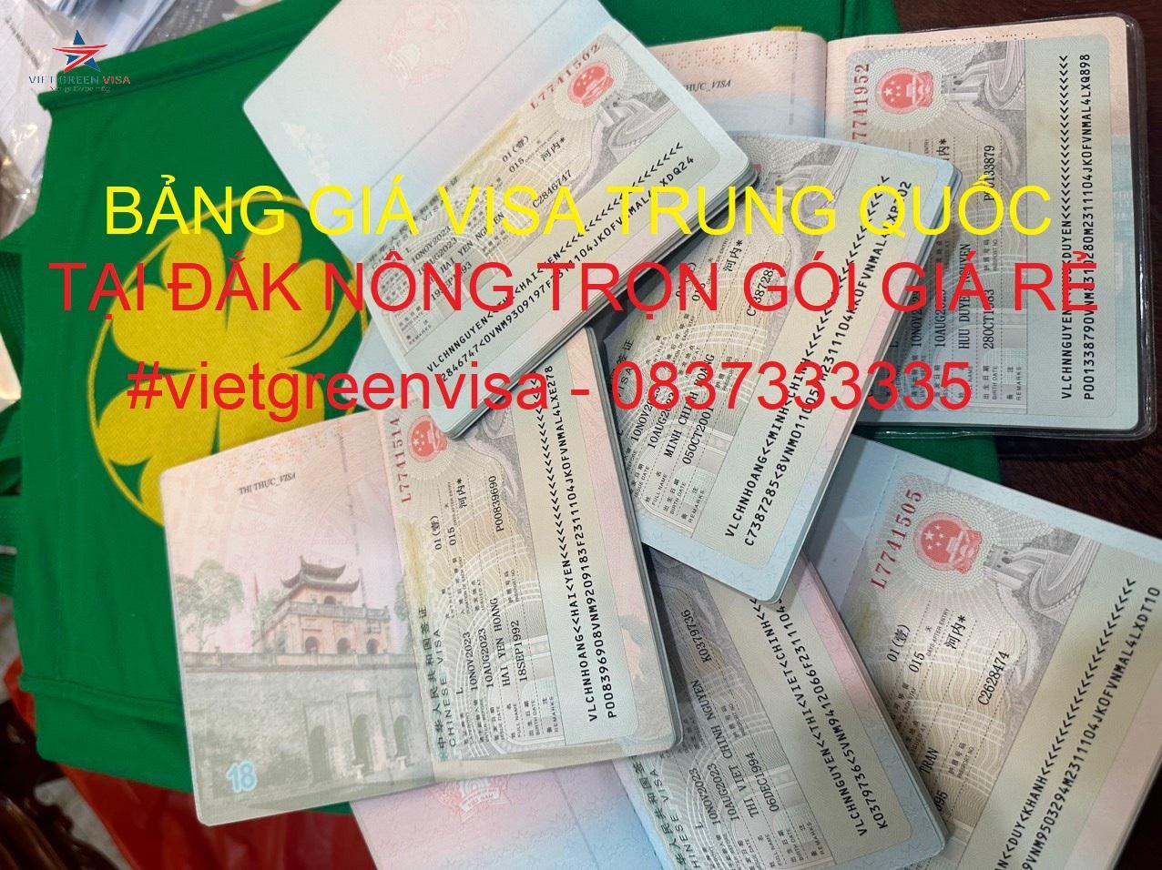 Dịch vụ xin visa Trung Quốc tại Đắk Nông nhanh nhất