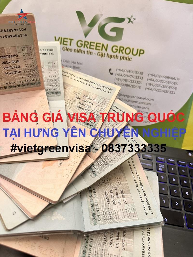 Dịch vụ xin visa Trung Quốc tại Hưng Yên chuyên nghiệp