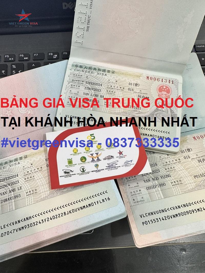 Dịch vụ xin visa Trung Quốc tại Khánh Hòa nhanh nhất