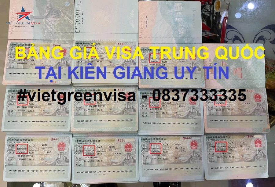 Dịch vụ xin visa Trung Quốc tại Kiên Giang uy tín