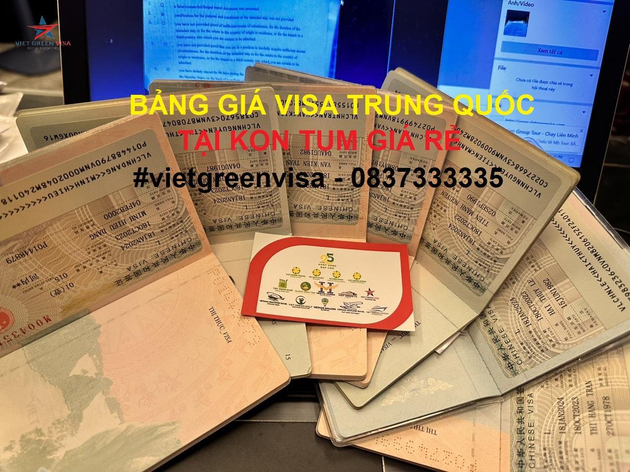 Dịch vụ xin visa Trung Quốc tại Kon Tum chuyên nghiệp