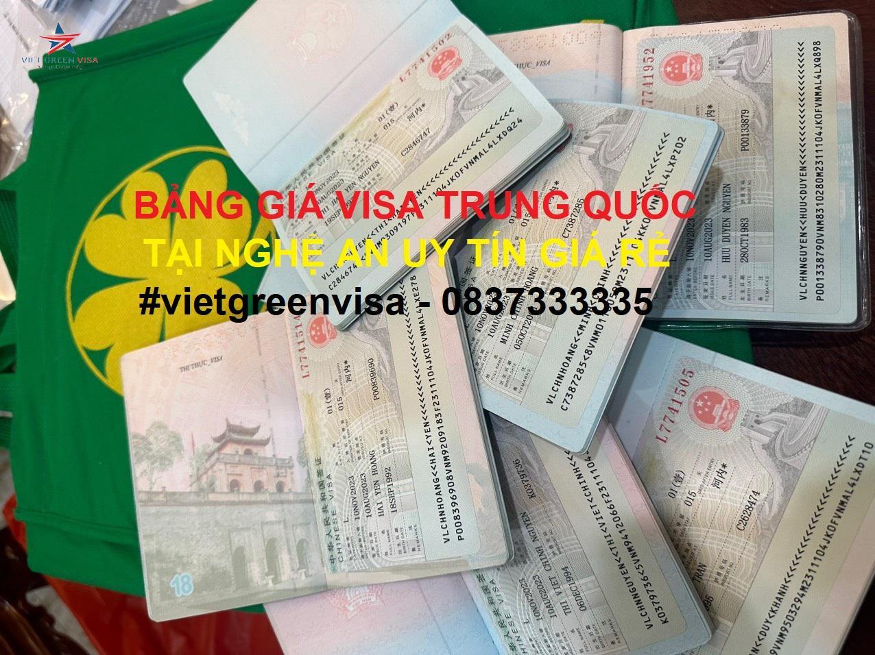 Dịch vụ xin visa Trung Quốc tại Nghệ An uy tín trọn gói