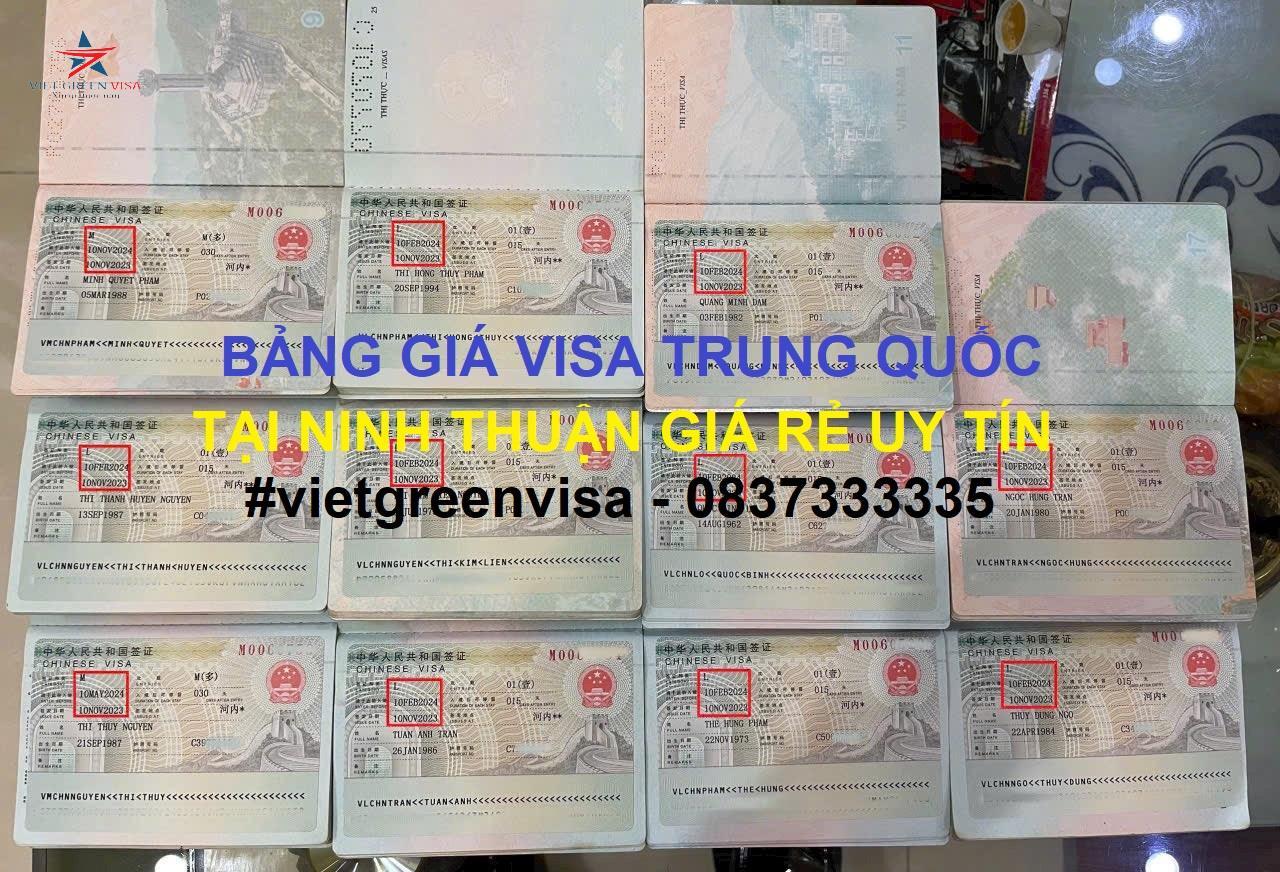 Dịch vụ xin visa Trung Quốc tại Ninh Thuận chuyên nghiệp uy tín