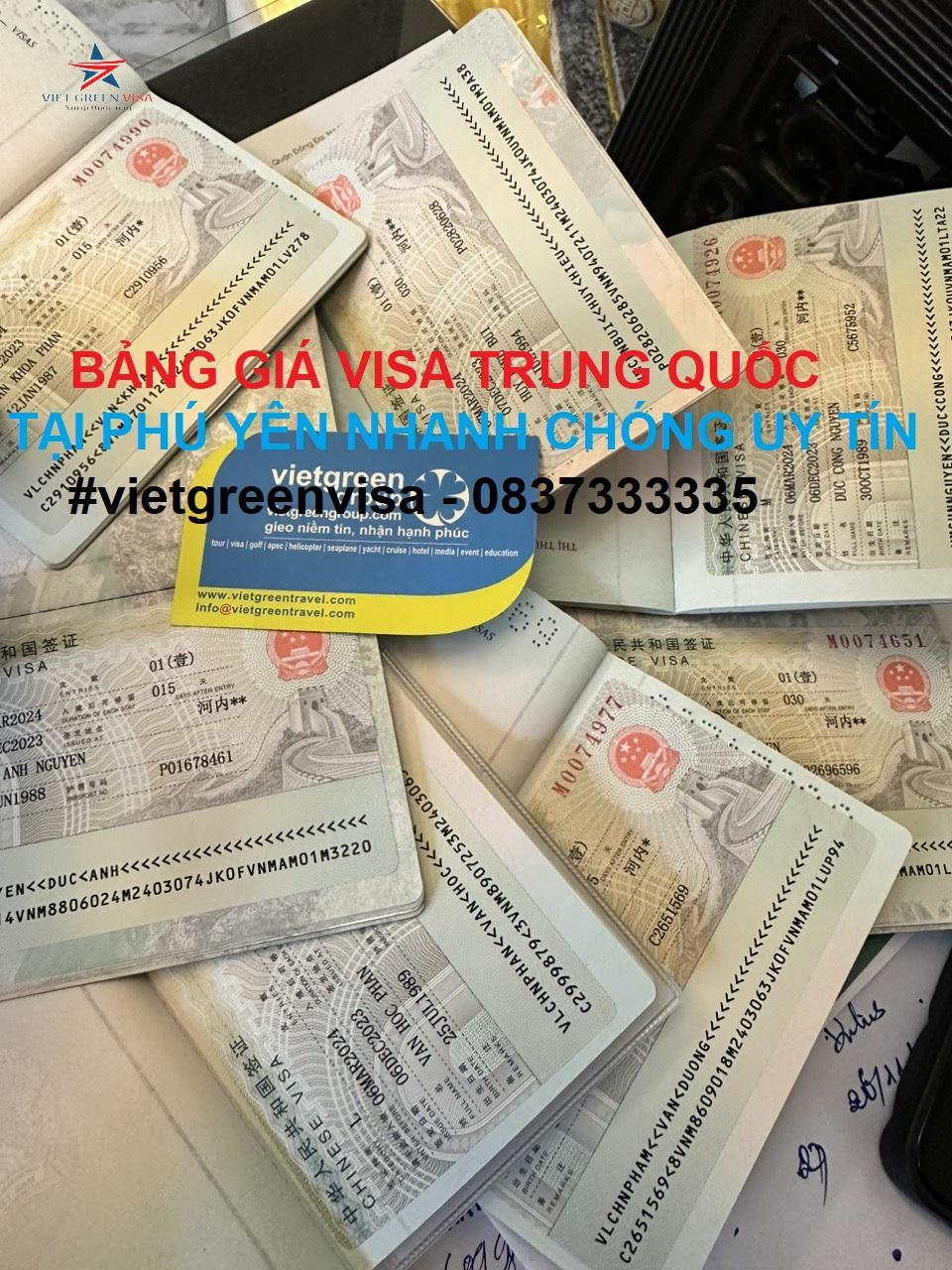 Dịch vụ xin visa Trung Quốc tại Phú Yên chuyên nghiệp