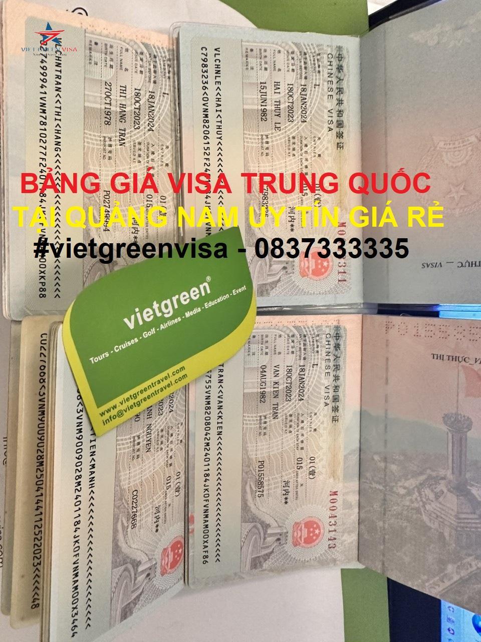 Dịch vụ xin visa Trung Quốc tại Quảng Nam chất lượng uy tín