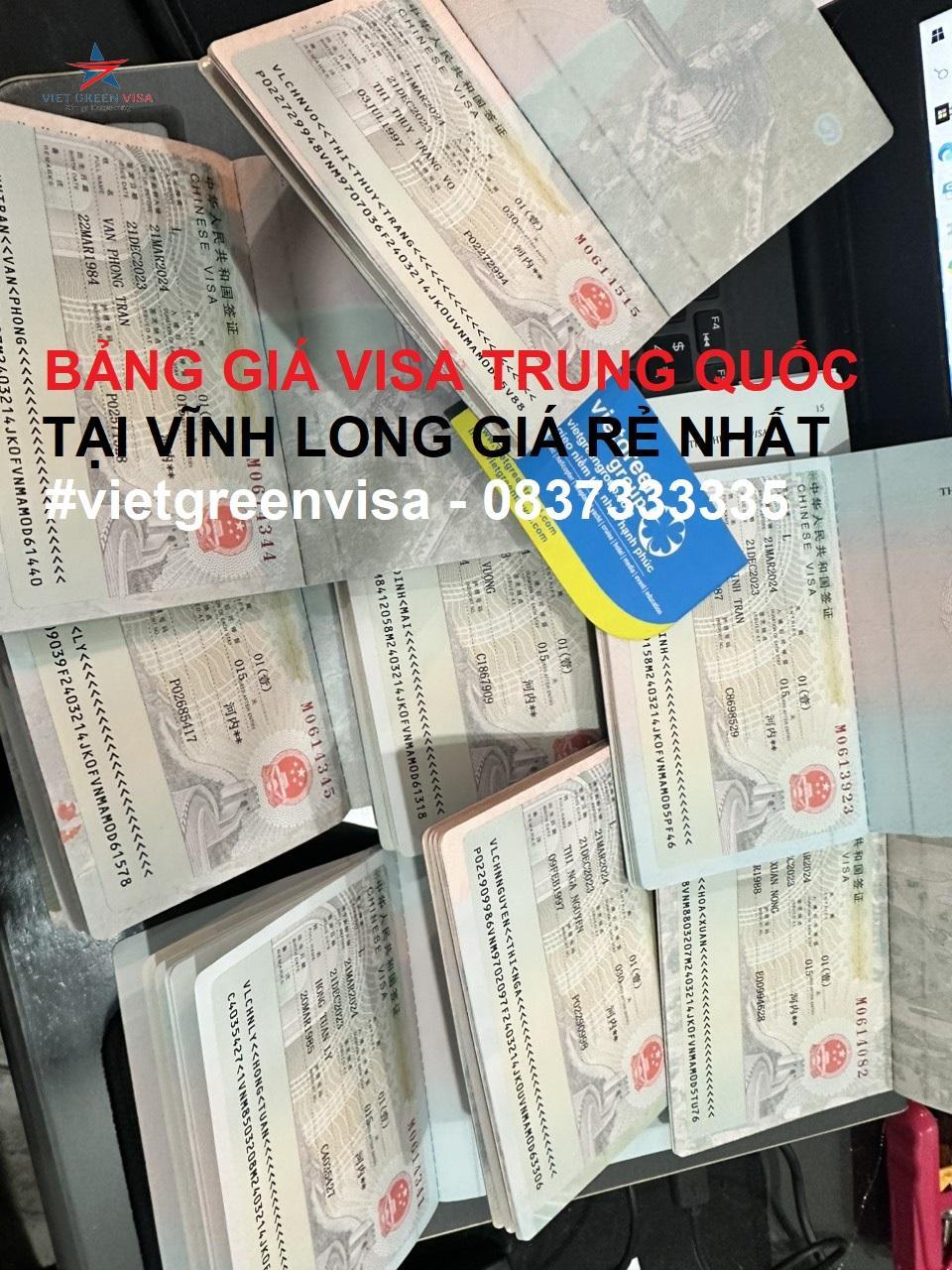 Dịch vụ xin visa Trung Quốc tại Vĩnh Long uy tín giá rẻ