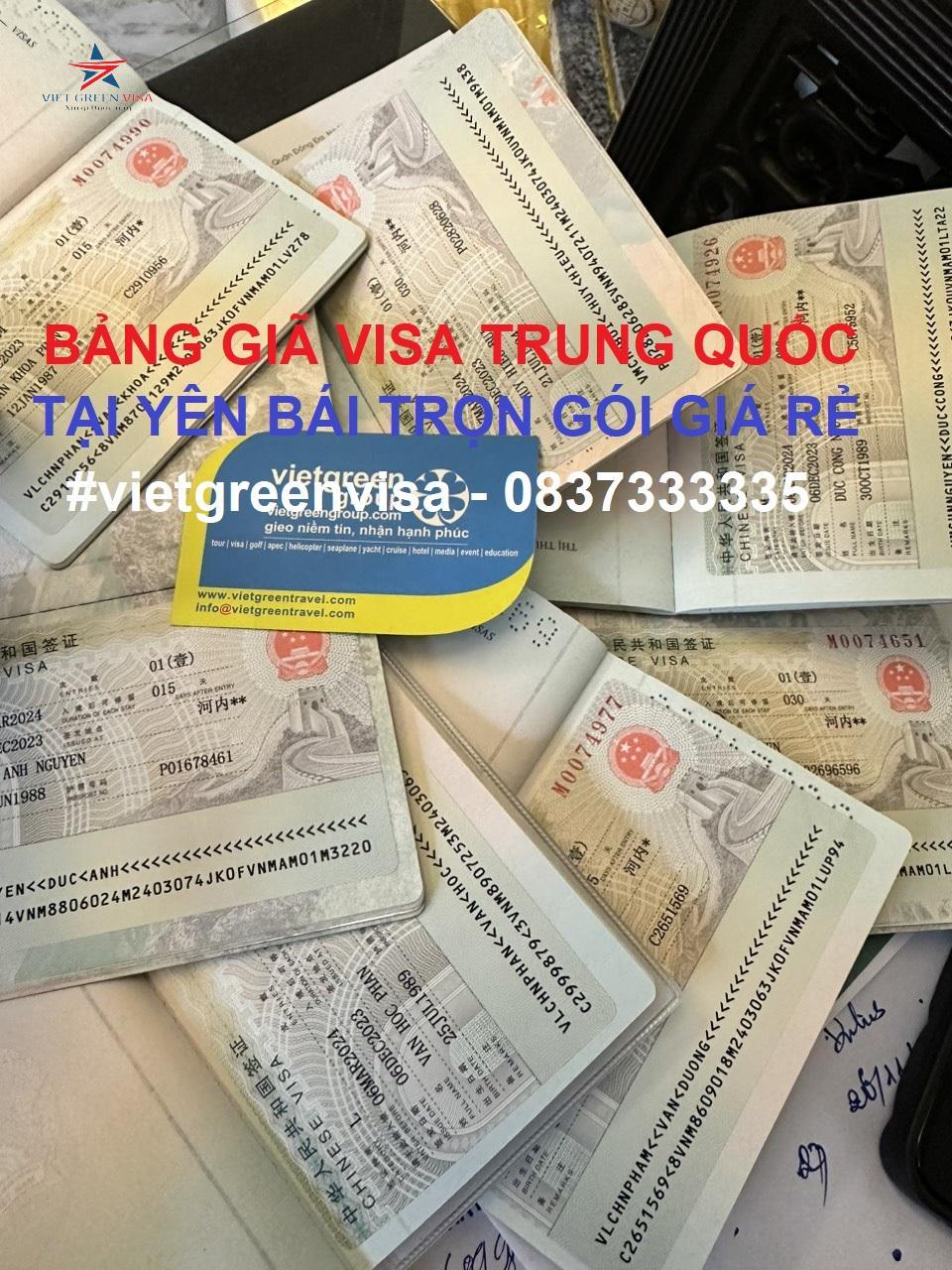 Dịch vụ xin visa Trung Quốc tại Yên Bái Nhanh Nhất