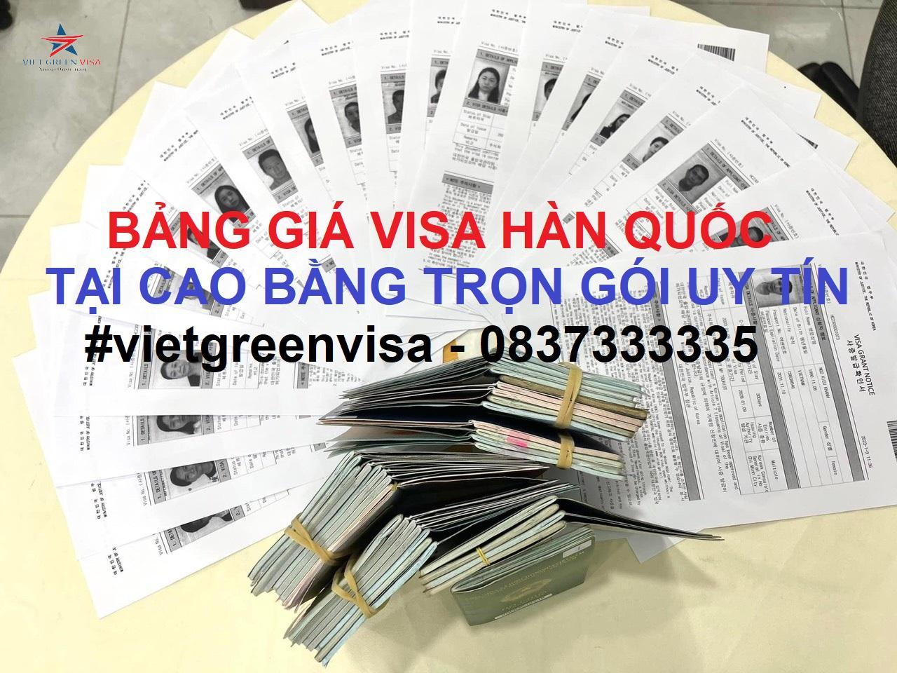 Dịch vụ xin visa Hàn Quốc tại Cao Bằng trọn gói