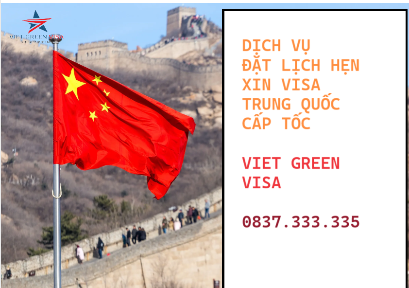 Dịch vụ đặt lịch hẹn xin visa Trung Quốc cấp tốc