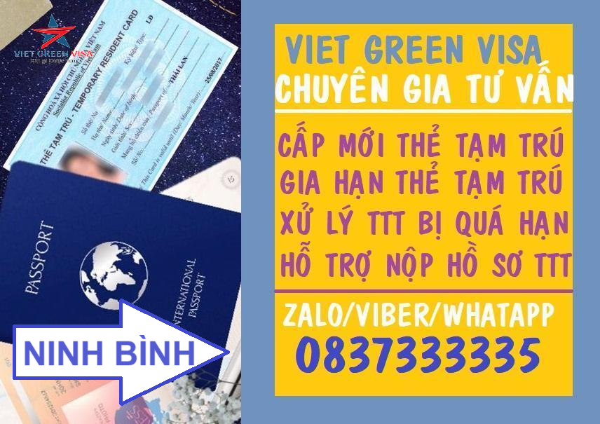 Dịch vụ làm thẻ cư trú cho người nước ngoài tại Ninh Bình