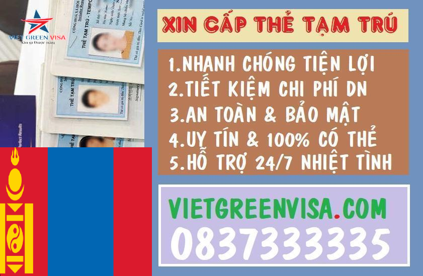 Dịch vụ làm thẻ tạm trú cho người Mông Cổ tại Việt Nam