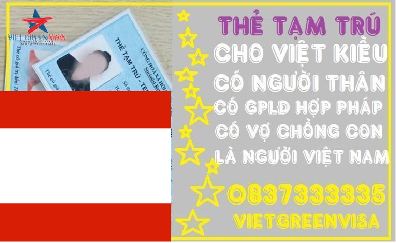 Dịch vụ làm thẻ tạm trú cho người Áo tại Việt Nam