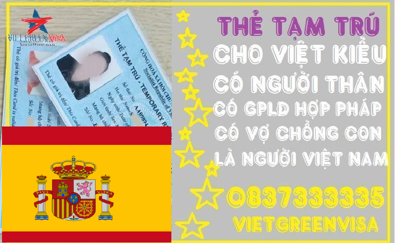 Dịch vụ làm thẻ tạm trú cho người Tây Ban Nha tại Việt Nam