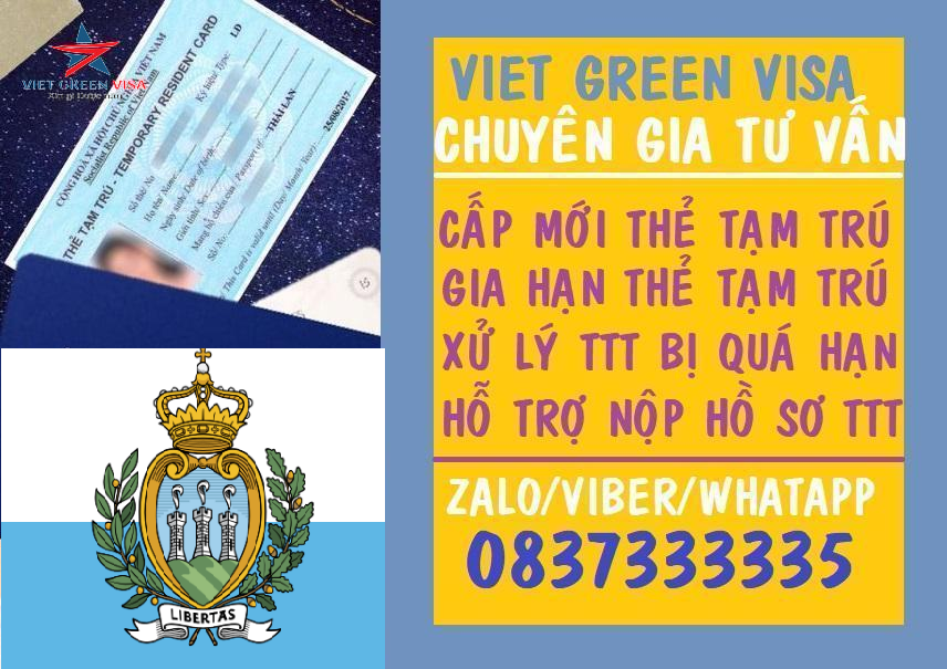 Dịch vụ làm thẻ tạm trú cho người San Marino tại Việt Nam