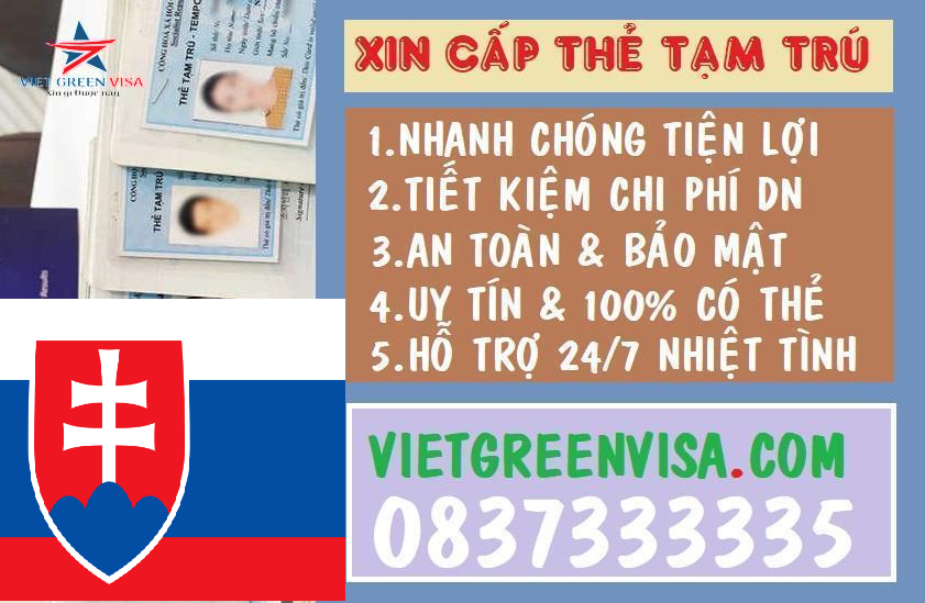 Dịch vụ làm thẻ tạm trú cho người Slovakia tại Việt Nam